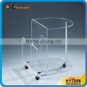 New Idea Customized Clear Acrylic Tray Table With Wheels/simplely Useful Acrylic Serving Table From China thumbnail-1