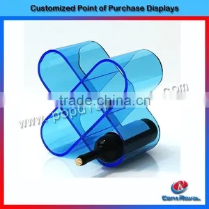 Hot Sale Modern Supermarket Wine Bottle Acrylic Small Display Rack thumbnail-1
