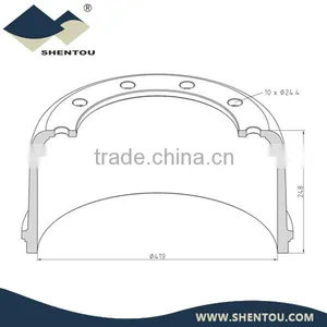 Renault Brake Drum 210.18.986 thumbnail-1