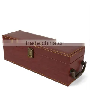 Wholesale Custom High-grade PU Leather Order Bottled Wine Champagne Boxes, Brown Gift Box thumbnail-2