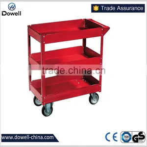 TC4103Three Tray Rolling Tool Cart Trinity 3-Tier Utility Cart Tray Shelf Carts thumbnail-1