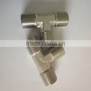BSP,NPT Male and Female ,forged T-type Brass Connector,manifold Connectors 1/4 1/2 thumbnail-2