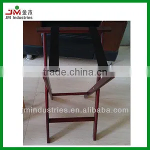 Antique Medium Size Foldable Wooden Luggage Rack for Hotel Room With Two Straps thumbnail-1