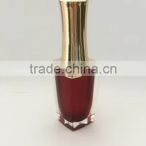 Red Painted Nail Polish Bottle With UV Cap and Shoulders thumbnail-3
