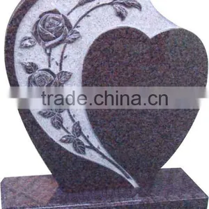 Flower Carvevd China Black Granite Gravestone thumbnail-1