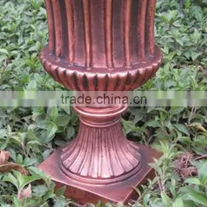 Classical Polyresin Bronze Outdoor Pots Flower Planter thumbnail-4