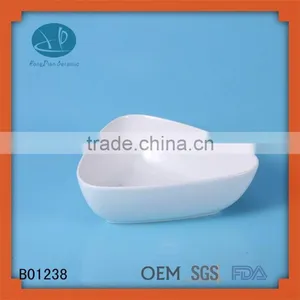 Triangular Bowl,triangle Bowl,wholesale White Ncie Design Hotel Restaurant Use Porcelain Ceramic Dinner Salad Bowl thumbnail-1