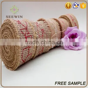 Printed Jute Ribbon for Deco and Natural Jute Ribbon thumbnail-2