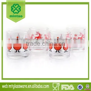 Christmas Theme Glass Cup Hand Painted Glass thumbnail-1