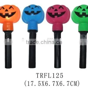 New Mini Plastic Halloween Pumpkin Shape Flashlight LED Torch thumbnail-1