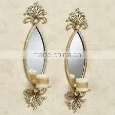 Antique Fancy Wall Mirror Tealight Candle thumbnail-1