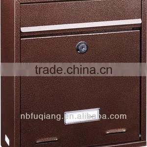 FQ-174 Classic Style Metal Mailbox With Lock, Wall Mounted Mailbox,four Colors for Choice thumbnail-1