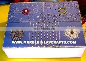 Beautiful Zari Hand Embroidery Jewelry Box thumbnail-1