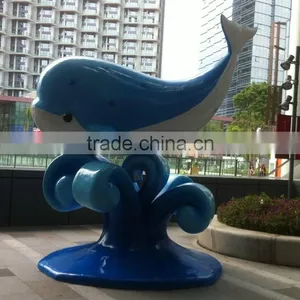 Fiberglass Playground Display Dolphin Sculpture Statue thumbnail-2
