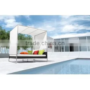 2016 New Leisure PE Rattan Sofa Bed Outdoor Furniture Garden Daybed thumbnail-1