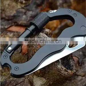 Portable Stainless Steel Multifunction Knife Detachable Carabiner thumbnail-3