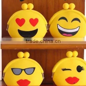 2017 Lastest Design Cute Ladies Silicone Emoji Coin Purse Bag thumbnail-3
