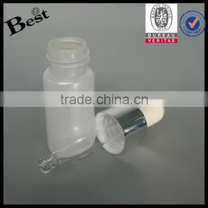 Cosmetic Packaging Hot Products 20 ml 30 ml Glass Dropper Bottle White Essential Oil Bottle Silver Aluminum Dropper White Rubber thumbnail-2