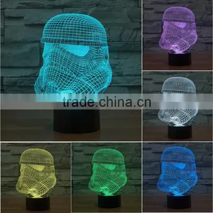 7 Color Change 3D Illusion Led Light Touch Switch Desk Light Acrylic Lamp for Decoration Gift thumbnail-2