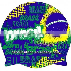 Brazil National Flag Swim Cap Swimming Cap for World Cup thumbnail-2