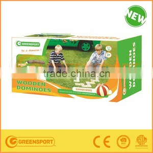 Wooden Domino Game Set for Kids Play thumbnail-1