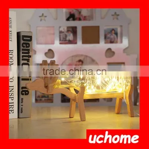 UCHOME Creative Fancy Night Light Mini Glass Deer Night Light Glass Animal Shaped Night Lights thumbnail-1