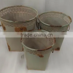 Metal Artifical Cheap Metal Flower Pot Holiday Discount US Qualified WZ15036-41 thumbnail-3