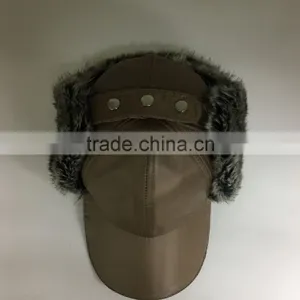 Waterproof Fabric Fake Fur Earflap Baseball Cap thumbnail-3
