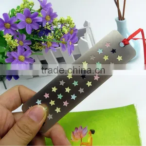 Metal Crafts Creative Stationery Supplies Stainless Steel Colored Hollow Bookmark for Tourist Souvenir thumbnail-1