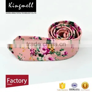 Custom 2017 Fashionable Digital Printing Floral Cotton Male Neckties thumbnail-3