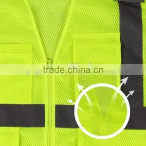 2017 Reflective Vest 3m Tapes Yellow Safety Vest thumbnail-4
