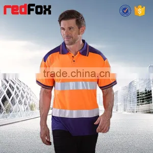 Net Round Neck Safety Yellow T-shirts Sleeves Car Safety Yellow T-shirts Safety Road T-shirt thumbnail-1