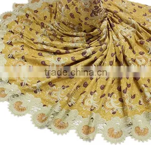 Wax Mix Lace Fabric African Dutch Wax Ankara Wax With Lace For Party BLW012 thumbnail-3