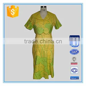 Hot Sale Lotus Leaf Embroidery Sexy Dress Collar Neck Designs for Ladies Suit thumbnail-1