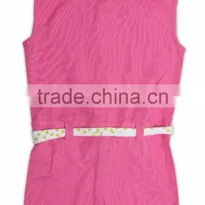 Organic Cotton Collar Jumpsuit With Printed Belt thumbnail-2