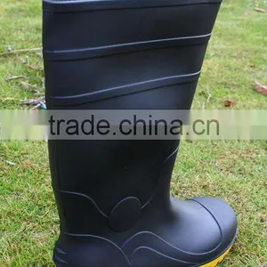 Black Steel Safety Shoes,yellow Bottom thumbnail-1