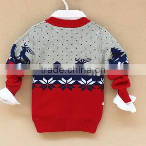 Baby Boys Nordic Snowflake Reindeer Cardigan Sweater thumbnail-4