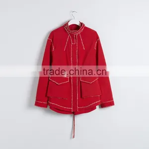 High Quality Latest Design Custom Design Red Jacket Women thumbnail-4