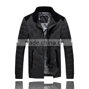 Custom New Design Fashionable Full Zipper Closure Cotton Padded DownJackets Blank Plain Mens Bomber thumbnail-1