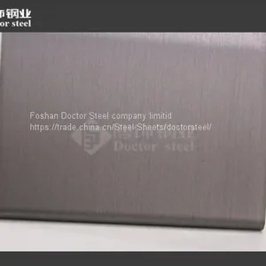 304 Light Unfingre Print Stainless Steel Sheet,HL Black Titanium Stainless Steel Plate thumbnail-1