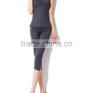 Red Woman Jogging Shirts Body Building Sport Wear Aerobics Pant Suit thumbnail-1
