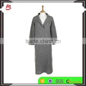 High Quality Comfortable Wearing Grey Colored Women Cashmere Jumper Lounger thumbnail-1