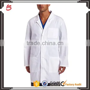 Quality Men Warm-up Scrub Jackets Long White Pockets Jacket thumbnail-1