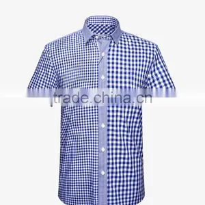 2017 Short Sleeve Gingham Shirts for Boys Youth thumbnail-4