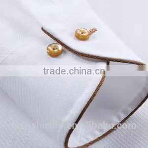 2017 Custom Slim Fit White Cotton Dress Shirts thumbnail-3