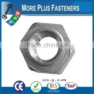 Made in Taiwan Galvanized Steel Plain Steel Stainless Steel Hexagon Weld Nut thumbnail-4