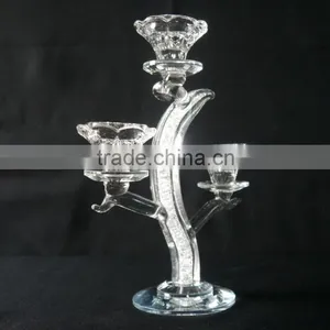 Hot Sale !!! Unique Crystal Candle Holder With Diamond for Home Decration JKC-0005 thumbnail-1