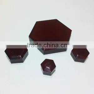 Hexagon Rosewood Ring/Watch/bangle/Bracelet/Pendant/Necklace/Earring Jewelry Box thumbnail-2