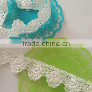 High Quality 2cm Embroidered Trimming Lace Decorative Laces Dress Fabric for Wedding thumbnail-3