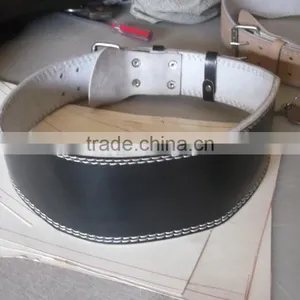 Top Quality 6" Foam Padded Natural Leather Weight Lifting Belts thumbnail-6